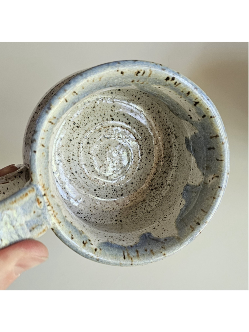 Signed Vintage Studio Pottery Soup Bowl & Mug Set Riveted Strap Handle - Picture 8 of 16